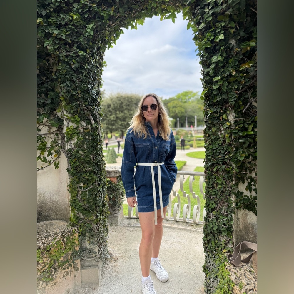 STELLA MCCARTNEY Belted organic denim mini dress | IT 38 US SMALL 4